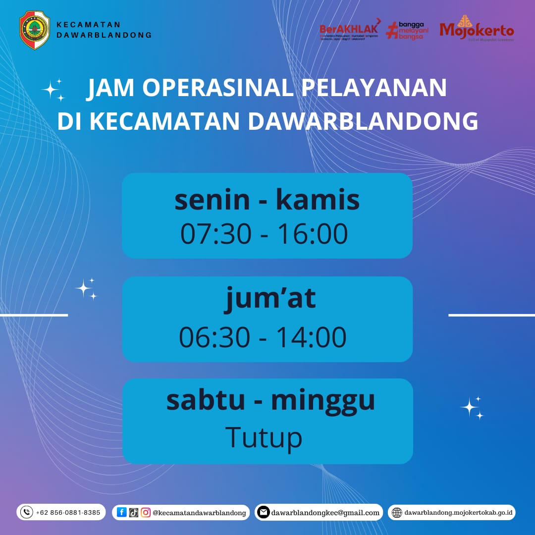 Jam Operasional Pelayanan